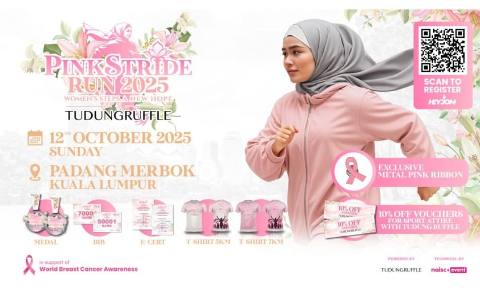 Pink Stride Run 2025 by Tudung Ruffle