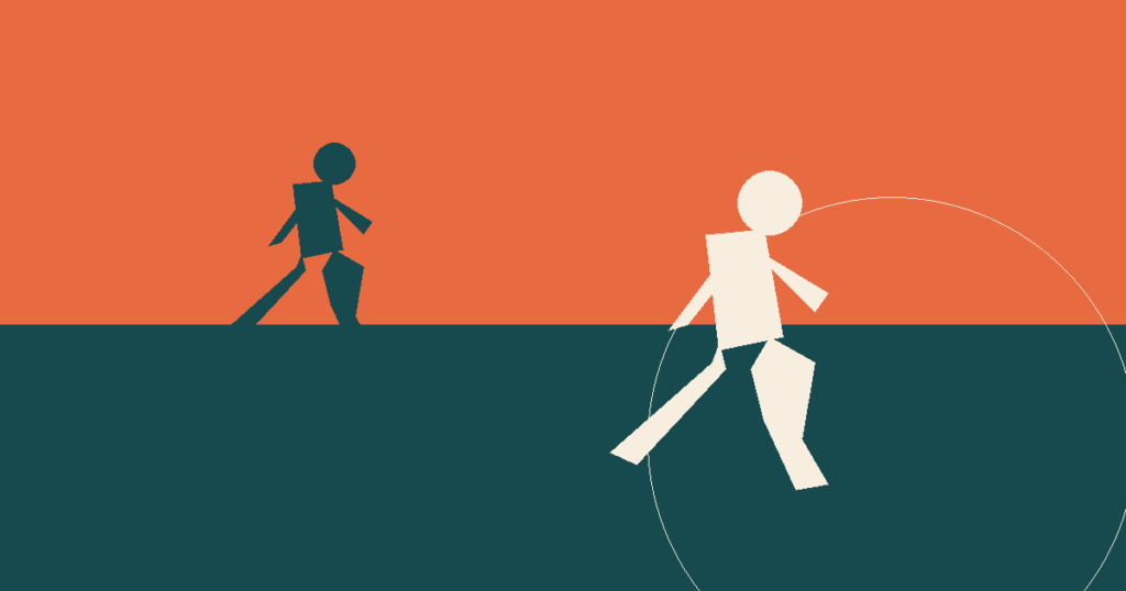 Illustration of two runners at different paces representing a fun run versus a marathon