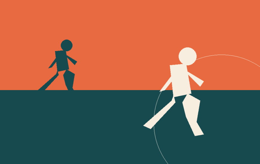 Illustration of two runners at different paces representing a fun run versus a marathon