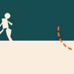 Illustration of a runner beside a progress arc representing an 8-week 10K training plan