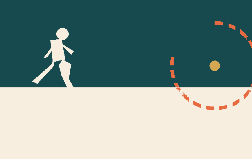 Illustration of a runner beside a progress arc representing an 8-week 10K training plan