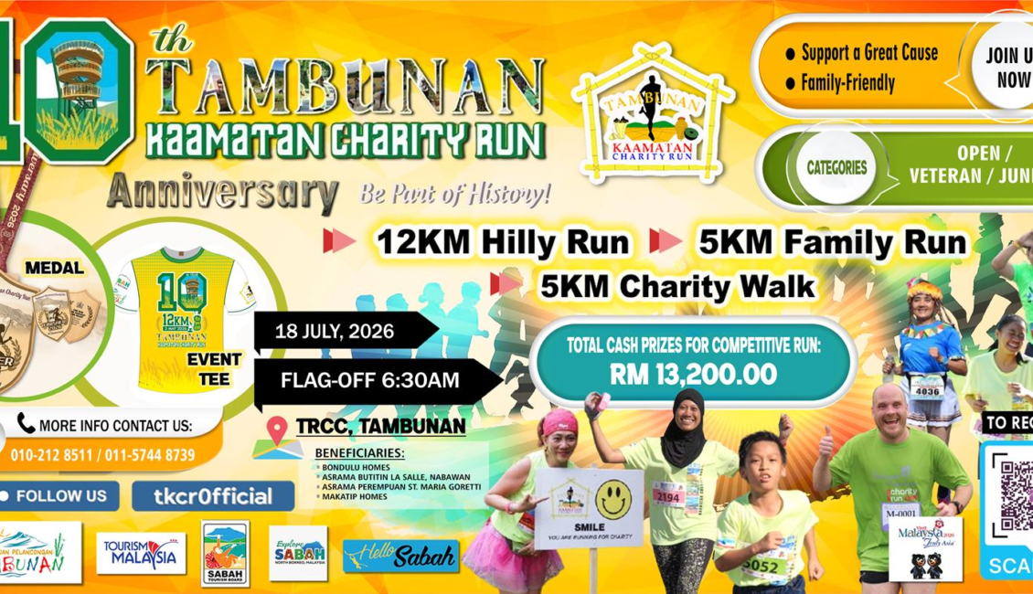 TAMBUNAN KAAMATAN CHARITY RUN 2026 (Celebrating the 10th Anniversary) event banner