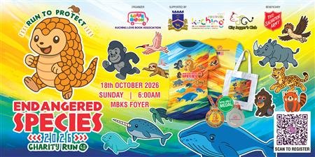 Kuching Love Book Association RUN TO PROTECT Endangered Species 2026 Charity Run 4.0 event banner