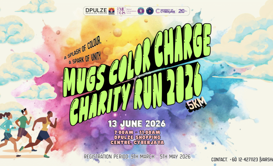 MUGS Color Charge Charity Run 2026 event banner