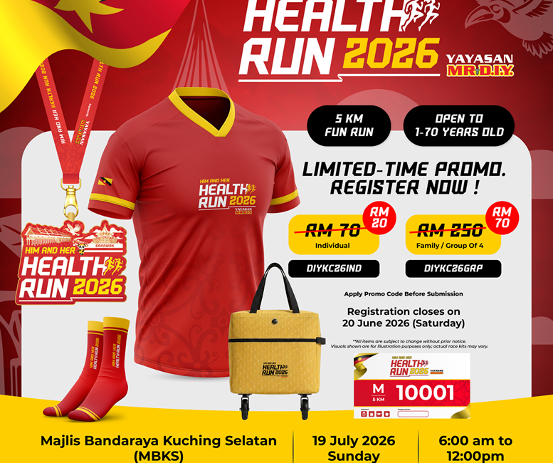 Him & Her Health Run 2026 - Sarawak event banner