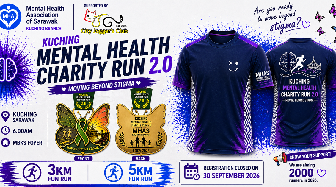 KUCHING MENTAL HEALTH CHARITY RUN 2.0 2026 event banner