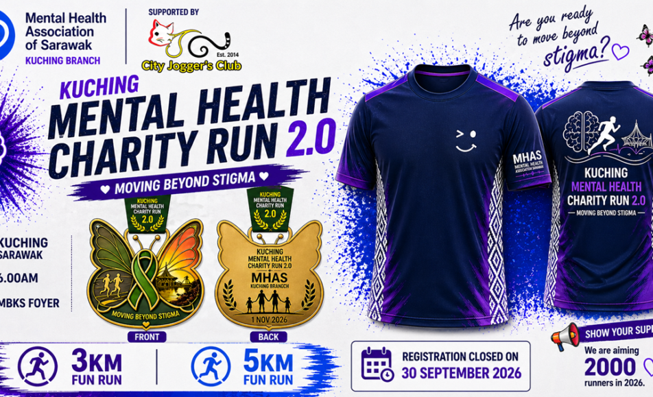 KUCHING MENTAL HEALTH CHARITY RUN 2.0 2026 event banner