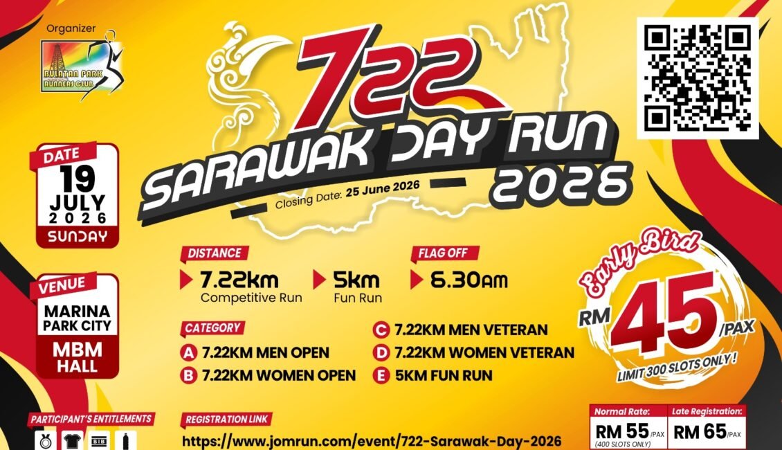 722 SARAWAK DAY RUN 2026 event banner