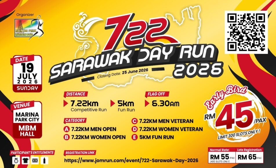 722 SARAWAK DAY RUN 2026 event banner