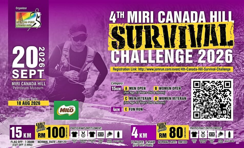 4th Miri Canada Hill Survivor Challenge 2026 event banner