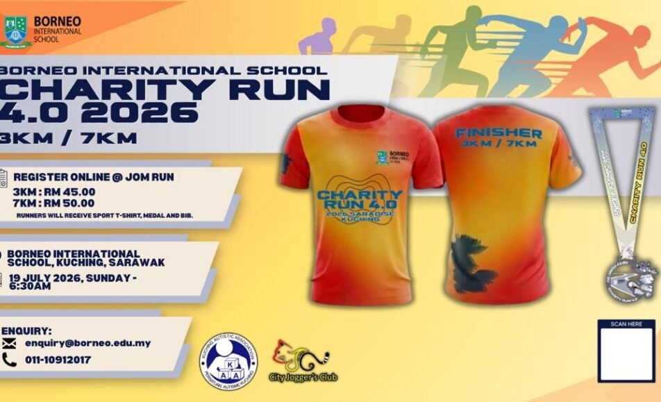 Borneo International School Charity Run 4.0 2026 event banner