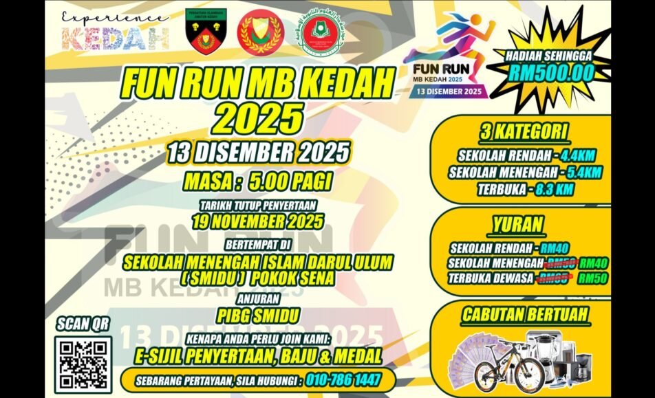 Fun Run MB Kedah event banner