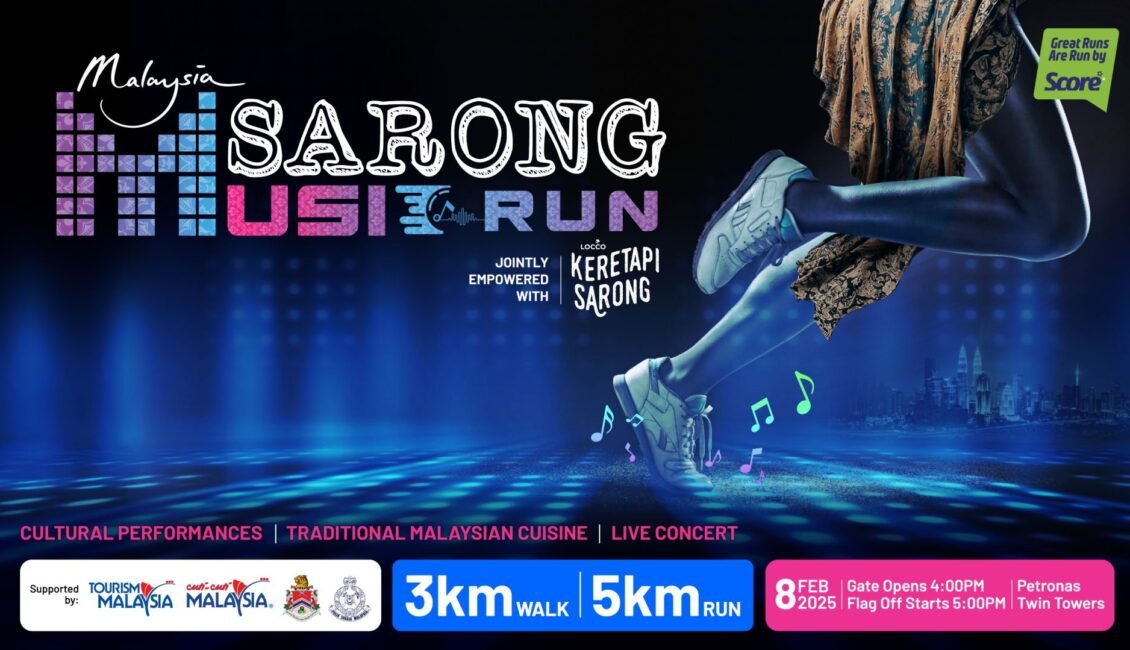 Malaysia Sarong Music Run 2025 event banner