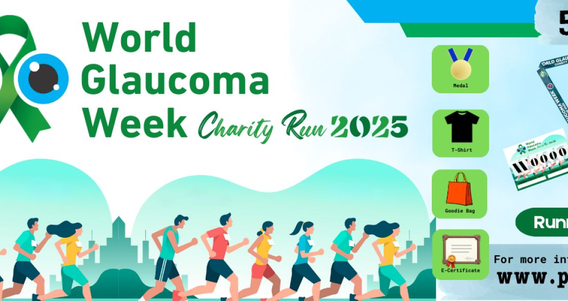 World Glaucoma Week Charity Run 2025 event banner