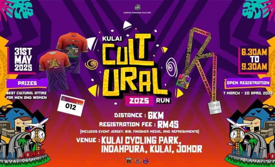 Kulai Cultural Run 2025 event banner