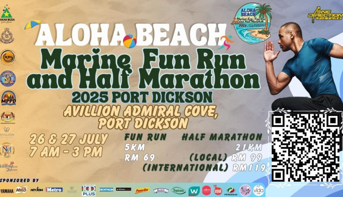 Aloha Beach Marine Eco Fun Run & Half Marathon 2025 event banner