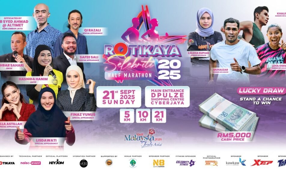 Rotikaya Selebriti Half Marathon 2025 event banner