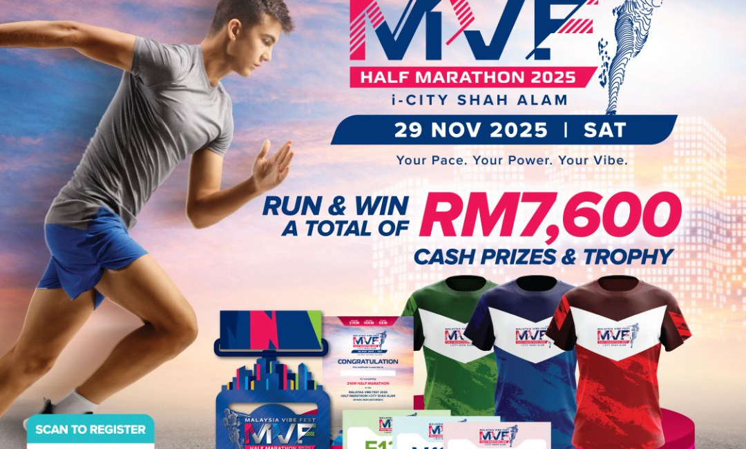 MALAYSIA VIBE FEST 2025 HALF MARATHON I-CITY SHAH ALAM event banner