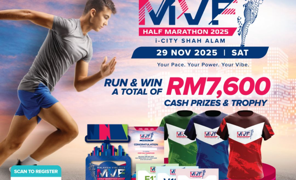 MALAYSIA VIBE FEST 2025 HALF MARATHON I-CITY SHAH ALAM event banner