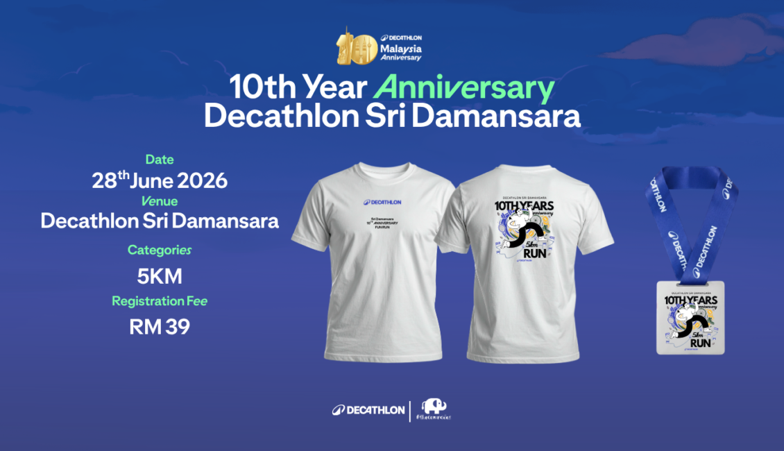 Decathlon Sri Damansara 10th Anniversary Fun Run event banner