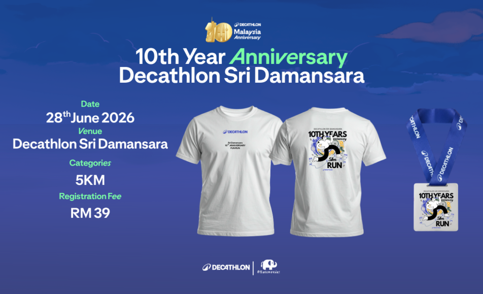 Decathlon Sri Damansara 10th Anniversary Fun Run event banner