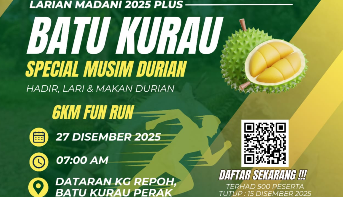 Larian Madani 2025 PLUS BATU KURAU event banner