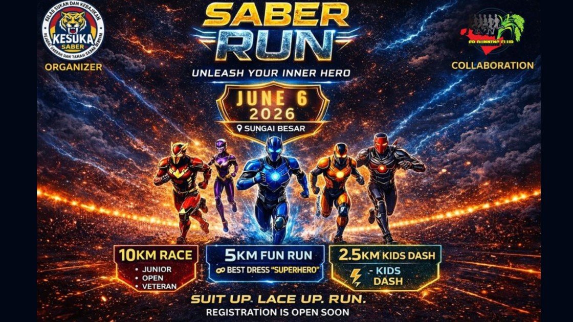Saber Run 2026 event banner