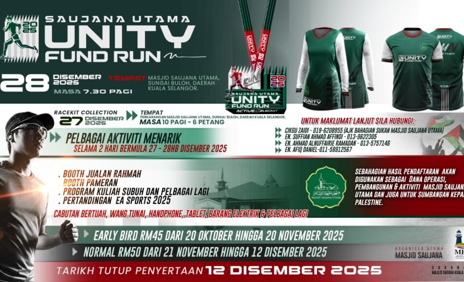 Saujana Utama Unity fund run event banner