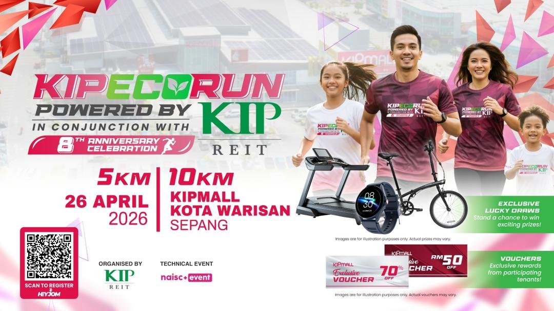 KIP ECO RUN 2026 @ KIPMALL KOTA WARISAN event banner