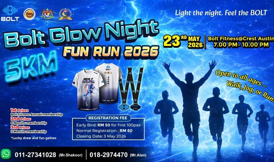 Bolt Glow Night Fun Run 2026 event banner