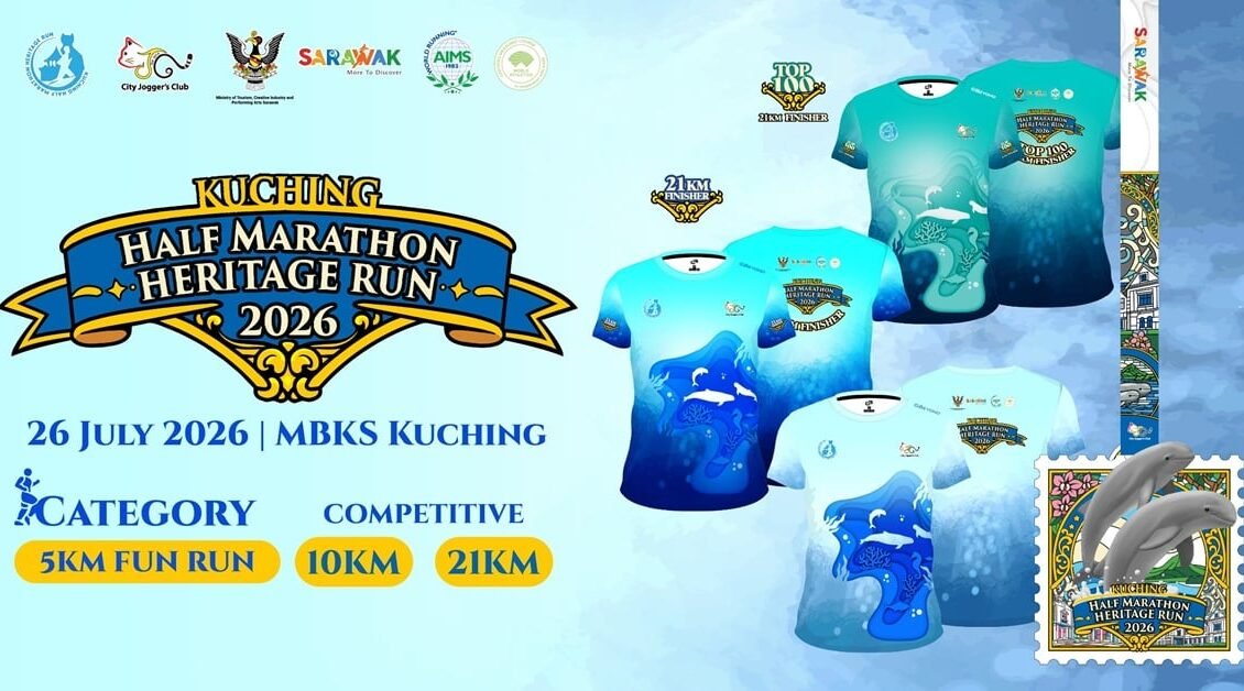 Kuching Half Marathon Heritage Run 2026 event banner