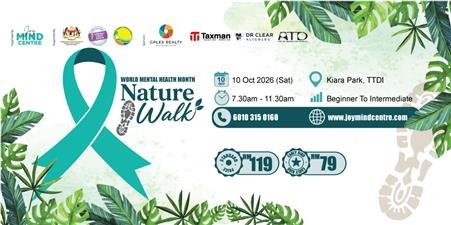 Nature Walk for World Mental Health Month 2026 event banner