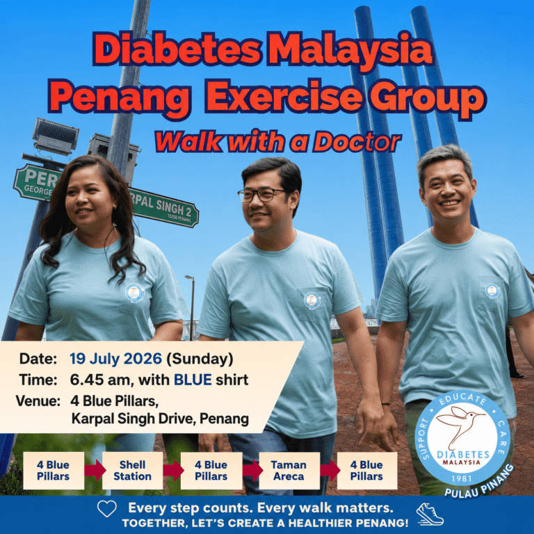 Diabetes Malaysia Penang Exercise – Walk with Doctor (Second July Session)