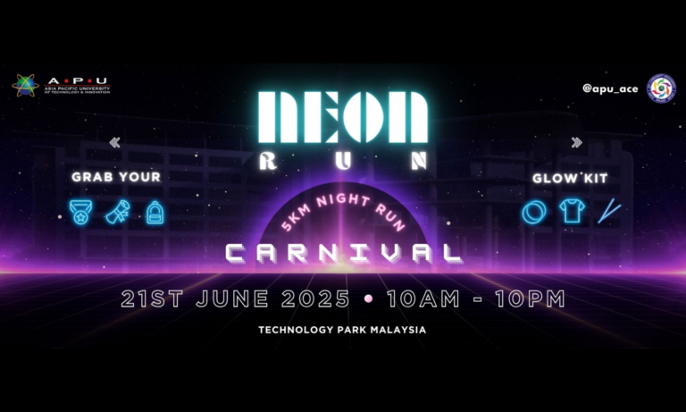 APU Neon Run 2025 event poster