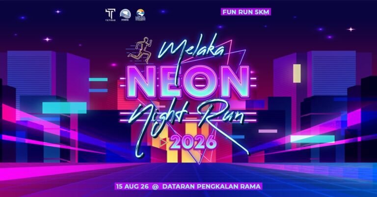 Neon Night Run Melaka 2026 event poster