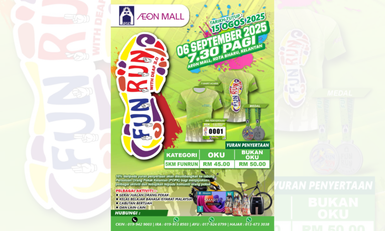 Fun Run With Deaf 2.0 2025 event poster