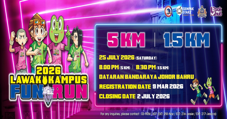 Lawak Kampus X JB Neon Fun Run 2026