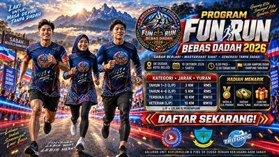 FUN RUN BEBAS DADAH 2026  SK DUDAR  AADK SABAH 2026