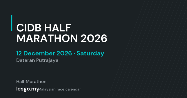 CIDB HALF MARATHON 2026 - lesgo.my event card (no organiser poster available)