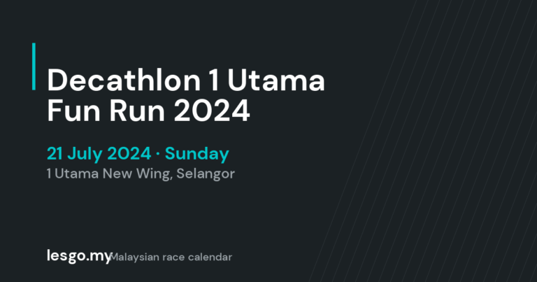 Decathlon 1 Utama Fun Run 2024 - lesgo.my event card (no organiser poster available)