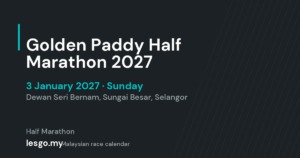 Golden Paddy Half Marathon 2027 - lesgo.my event card (no organiser poster available)