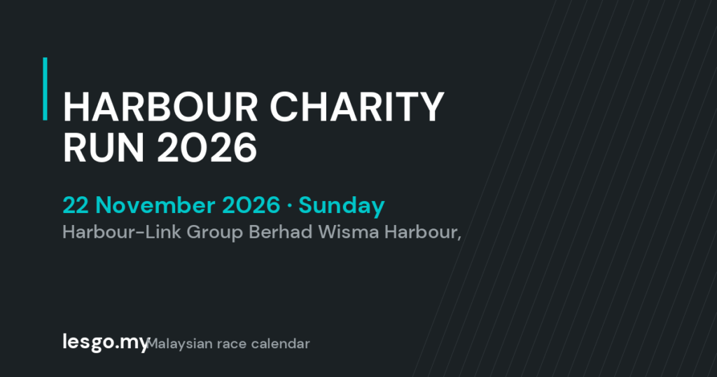 HARBOUR CHARITY RUN 2026 - lesgo.my event card (no organiser poster available)