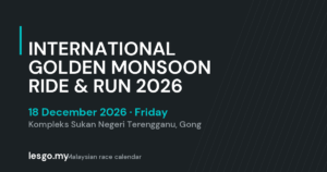 INTERNATIONAL GOLDEN MONSOON RIDE & RUN 2026 - lesgo.my event card (no organiser poster available)