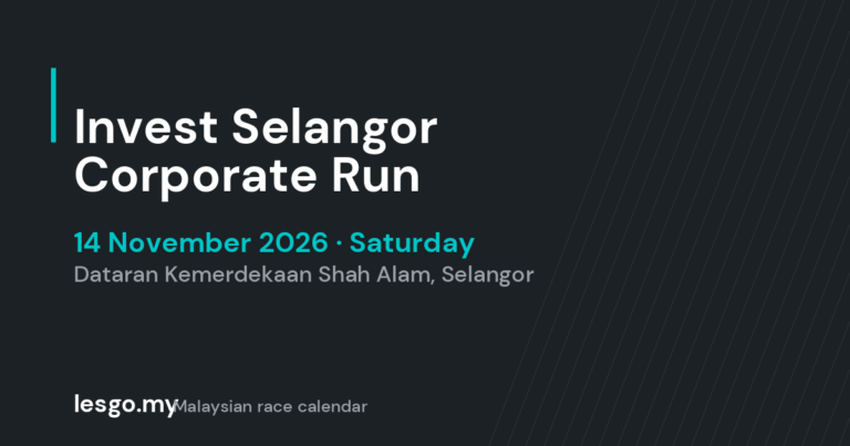 Invest Selangor Corporate Run - lesgo.my event card (no organiser poster available)