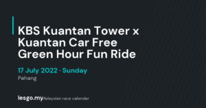 KBS Kuantan Tower x Kuantan Car Free Green Hour Fun Ride 2022 - lesgo.my event card (no organiser poster available)