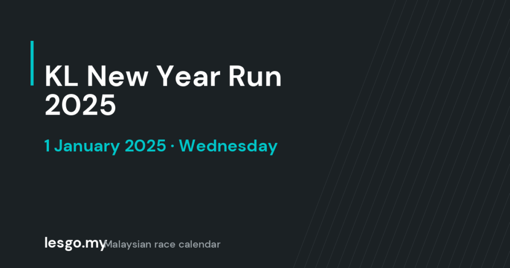KL New Year Run 2025 - lesgo.my event card (no organiser poster available)