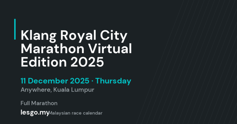 Klang Royal City Marathon Virtual Edition 2025 - lesgo.my event card (no organiser poster available)