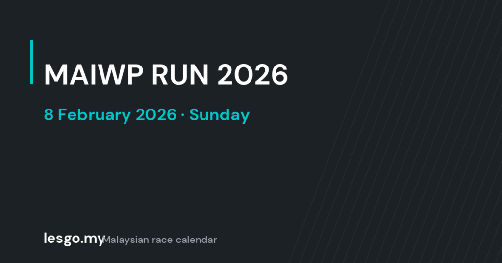 MAIWP RUN 2026 - lesgo.my event card (no organiser poster available)