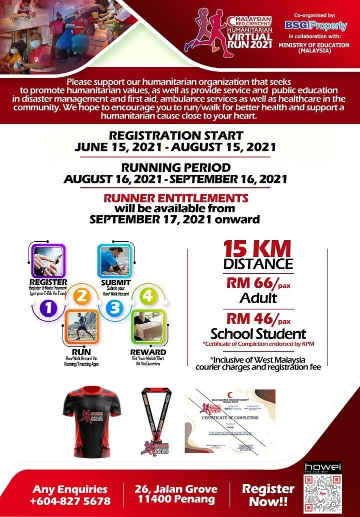 Malaysian Red Crescent Humanitarian Virtual Run 2021