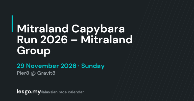 Mitraland Capybara Run 2026 – Mitraland Group - lesgo.my event card (no organiser poster available)